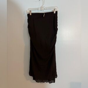 NWT free people intimately black ankle
length skirt size M